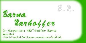 barna marhoffer business card